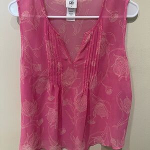 CAbi Pink Corsage Blouse Style 6526